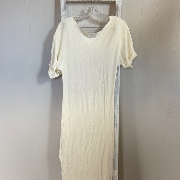 Free People Cream Waffle Knit Maxi Dress - Picture 6 of 7